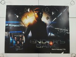 RARE Huge 4&#39; x 3&#39; Ender&#39;s Game Movie Video Store Plastic Vinyl Promo Poster - $89.99