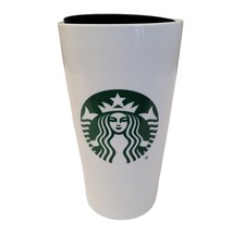 Starbucks 12oz Coffee Mug Travel Cup White Ceramic With Green Siren Logo EUC - £11.29 GBP