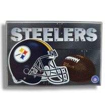 Vintage Wincraft Steelers Pin Button 3&quot; Rectangular Pittsburgh Champions PB  - £15.80 GBP
