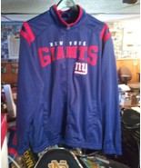 NFL Apparel NY Giants Zip-Up Track Jacket Fleece Lined Size Large - £25.32 GBP
