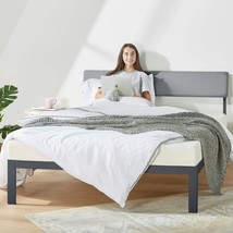 Mellow Kera Metal Platform Bed With Angled Upholstered Headboard,, Bkt B... - £175.86 GBP