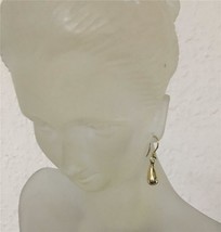 Tiffany &amp; Co. 18K Yellow Gold Elsa Perreti Teardrop Earrings Dangle Drop - £869.48 GBP