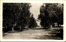 RPPC Street Scene Harlem Montana MT UNP Postcard C11 - £8.50 GBP