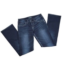 Silver Suki Slim Bootcut Jeans Womens Size 29 Low Rise Blue Dark Wash - £17.07 GBP