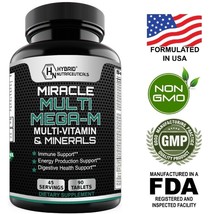 MEGA-M Multivitamin for Men &amp; Multi for Women with Whole Foods-90 Tablets✔Pro... - $26.55