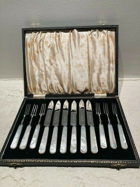 HJ Cooper & Co.  Sheffield 12 pc Fish cutlery set Stainless Steel - £98.94 GBP