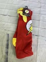 DC Comics The Flash Logo Knee High Socks Cosplay 1 Pair Shoe Size 5-10 NEW - £8.33 GBP