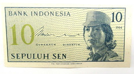Bank of Indonesia 10 Sepuluh Sen Banknote Paper Money Small US Seller C - £7.77 GBP