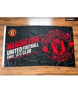 Manchester United Futbol Since 1878 Club Full Size Flag Banner 3x5 Black... - £27.21 GBP