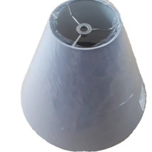 Gray Silver Drum Faux Duppon 4 x 10 x 8 Cone Shade - £16.88 GBP