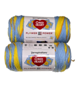 2 Pack Yarnspirations Red Heart Flower Power Marigold Medium Acrylic - $605.17 MXN