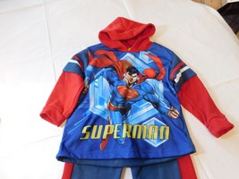 Superman Boys Baby Long Sleeve hoodie sweat pants set PJ&#39;s sleepwear 24 ... - £12.09 GBP