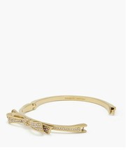 NWT Kate Spade Gold O0ru1148 &quot;Love Notes&quot; Crystals Bangle Bracelet - £22.65 GBP