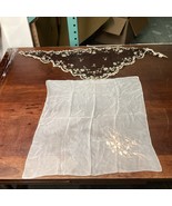 Black Floral Lace Table Runner And Embroidered Flower Scarf - $277.42 MXN