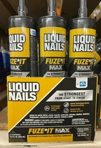 5 QTY Liquid Nails FUZE IT MAX 9 OZ Interior Exterior Construction Adhesive - $89.09