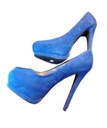 Charlotte Russe Woman&#39;s Size 8 Blue Stilettos - £18.39 GBP