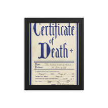 The Wizard Of Oz Wicked Witch Death Certificate prop print Reprint - £51.41 GBP