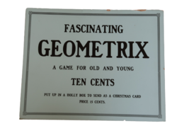 Vtg Advertising Display Fascinating Geometrix A Game for Old and Young 1... - $13.99