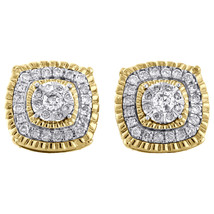 0.30 Ct Round Cut Diamond Women&#39;s Stud Earrings 14k Yellow Gold Finish 925 - £71.13 GBP