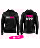 BRAND NEW (1) Women&#39;s Mud Girl Pink Army Black Breast Cancer Hoodie - $624.32 MXN