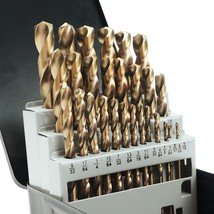 29Pcs Cobalt Drill Bits Set, M35 High Speed Steel, 135 Degree Tip,, 1/2&quot; - £61.93 GBP