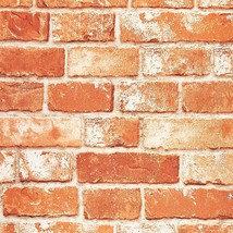 Vintage Brick Pattern Self-Adhesive Peel-Stick Prepasted Wallpaper (Hsv632). - £35.33 GBP