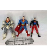 Set of 3 Superman Action Figures Neutron Star Quick Change Kenner DC Comics - $14.94 CAD