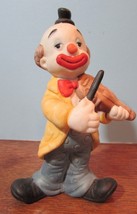Vintage  ceramic playful VIOLIN PLAYER circus clowns 4 1/2&quot; - £9.60 GBP