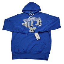 Dale Earnhardt Jr Sweatshirt Mens M Blue Nascar 88 Pullover Hoodie with Pockets - £16.93 GBP