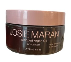 JOSIE MARAN Whipped Argan Oil Ultra Hydrating Body Butter Unscented 4 oz. NEW - £15.81 GBP