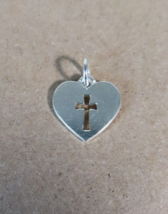 James Avery 925 Sterling Silver Crosslet Heart Charm Cross - £31.50 GBP