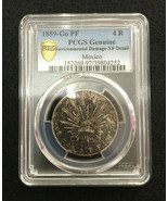 1859-GoPF Mexico 4 Reales PCGS XF Details - Rare Historical Artifact - £175.91 GBP