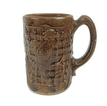 Antique Morton Pottery Yellowware Cockatoo Parrot Mug Rockingham Glaze U31 - $12.16