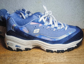 Skechers Womens D Lites 149251 Air Cooled Memory Foam  Blue Running Snea... - $49.49