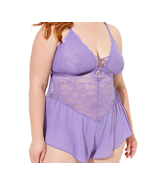 Torrid Purple Stretch Lace Teddy Plus Size 4X 26 - $29.99