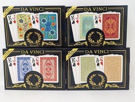 DA VINCI Poker Size Jumbo Index 100% Plastic Playing Cards Collection (4... - £49.53 GBP