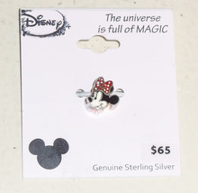 NWT $65 Disney Minnie Mouse W/ Polka Dot Bow Sterling Silver Bead Charm - £18.35 GBP