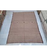 Handwoven Zanafi Rug: Moroccan Berber Flatweave, High Atlas Wool (206cm/... - $1,700.00