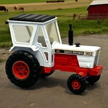 Vtg Corgi Toys Model 55 &quot;David Brown&quot; 1412 Case Tractor Cab Farm 4” White Orange - £21.98 GBP