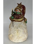 Ceramic Snowman with Metal Tree &amp; Star - £7.77 GBP