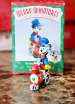 1998 Hallmark Merry Miniatures Mickey's Locomotive Mickey Express Figure w Box - $9.47