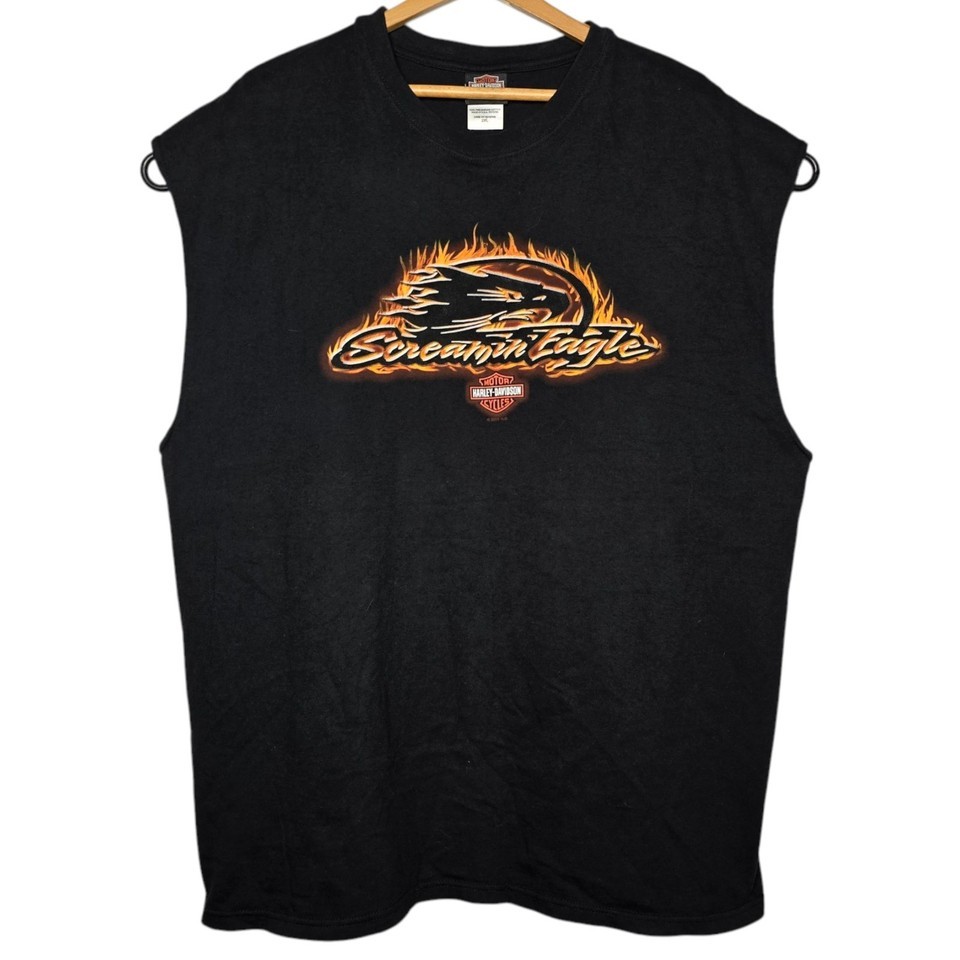 Harley-Davidson Screamin Eagle Sleeveless T-Shirt Columbus, Ohio Men&#39;s 2XL - £16.38 GBP