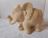 VTG Ceramic Baby Nursery Elephant Planter Container Beige Cream Unsigned... - $29.69