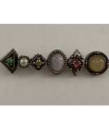 Vintage Patricia Locke Brooch Pin Modernist Geometric Arrow Color Crystals - £55.05 GBP