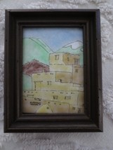 Signed/Dated 1978 The Coppery Framed Enamel &amp; Copper Art - 4-1/4&quot; X 5-1/2&quot; - £22.85 GBP