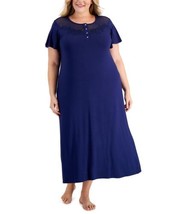 allbrand365 designer Womens Nightwear Plus Size Appliqued Long Nightgown... - $44.54