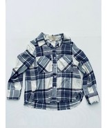 Cloth &amp; Stone Girl&#39;s Plaid Button Shirt Blue/White ( 6 ) - $1,213.78 MXN