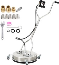 Fahkns Presuure Washer Surface Cleaner With 4 Wheels,18&quot; Stainless Steel... - $188.99