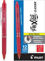Fine Point, Red Ink, 12-Pack, Pilot Frixion Clicker Erasable, Refillable... - £25.01 GBP