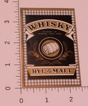 Vintage Whisky Rye and Malt label - £6.32 GBP